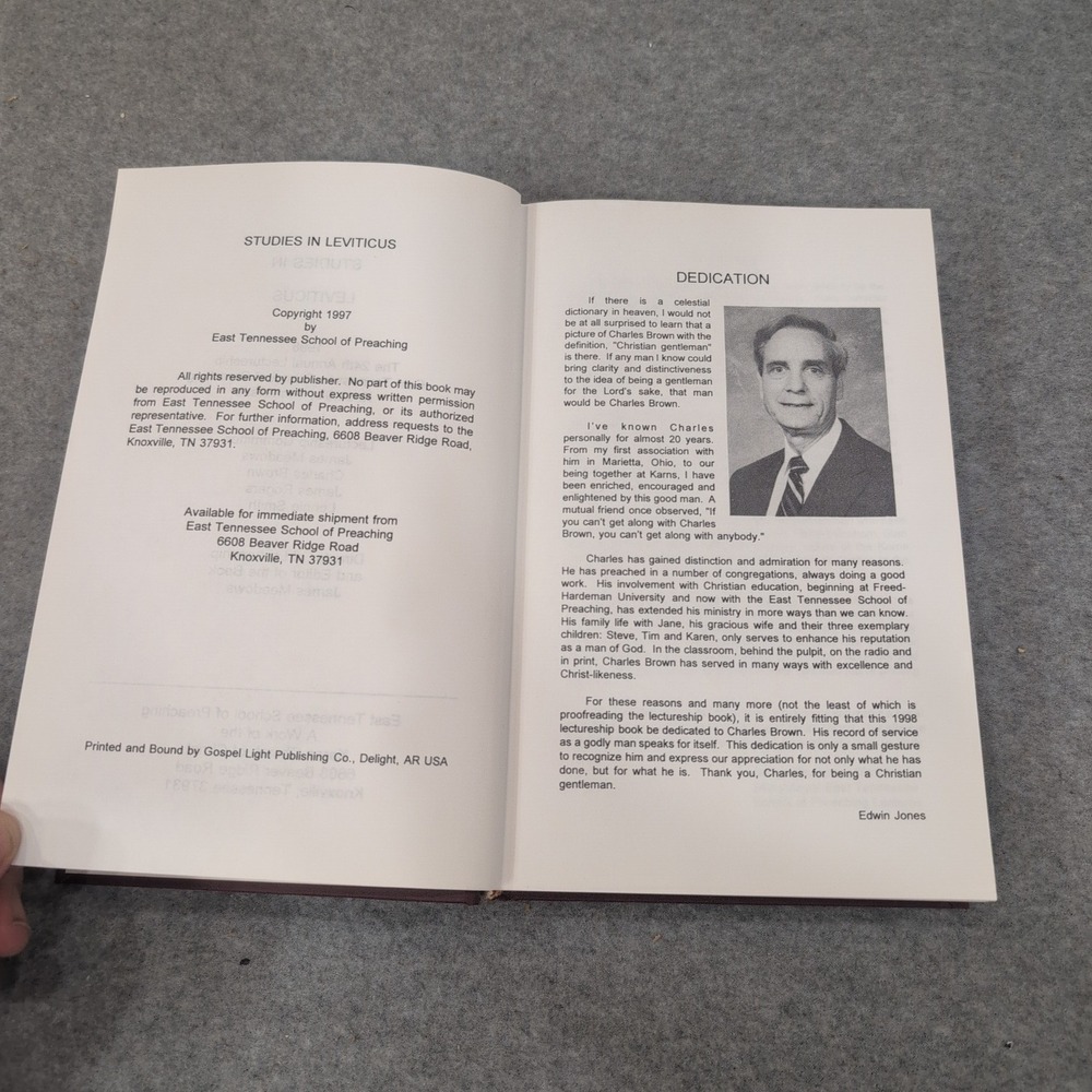 Studies in Leviticus 1998 East Tennessee School of Preaching Lectureship Book - Picture 4 of 7